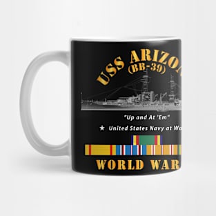 Battleship - USS Arizona WWII w SVC Ribbons Mug